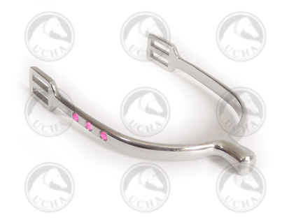 ESPUELAS 3 STRASS DIAMANTES ROSA LADY MEDIUM